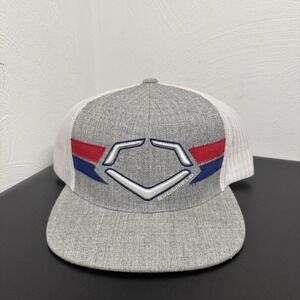 Evo Shield Snapback Trucker Hat Gray One Size Adjustable Mesh Back Unisex Adult